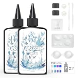 RuLaya!ha UVレジン液 250g UV/LED対応 レジン液 詰替用 ハードタイプ 急速硬化 レジン液 低刺激性 DIY手作りアクセサリー 初心者向け 黄変防止