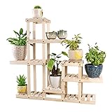 Plant shelf 木製フラワーラック、ソリッドウッドリビングルームマルチフロアフラワーラック、ポットフレーム、プラントラック Flower racks ( 色 : ナチュラル )