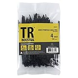 TR Industrial TR88301 Multi-Purpose Cable Ties (100 Piece) 4 Black [並行輸入品]