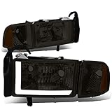 DNA Motoring HL-LB-DR944-SM-AM スモークアンバーヘッドライト LED DRL交換用 94-02ラム用