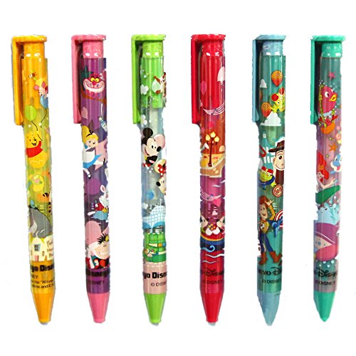 ミッキー ミニー アリス プーさん アリエル トイストーリー ホルダー 消しゴム 6本セット ディズニーリゾート限定 文具百貨