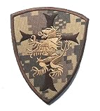 [PHOENIX IKKI] Navy SEALs Team6 ネイビーシールズ チーム6 特殊部隊 タクティカル ミリタリー サバゲー 布 刺繍 パッチ 腕章 紋章 ワッペン マジックテープ アップリケ shield1 desert