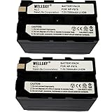 WELLSKY NP-F960 NP-F950 NP-F970 互換バッテリー 2個 パナソニックセル使用 純正品と同じよう使用可能 ソニー HDR-FX1 / HVR-Z7J / HVR-Z5J / HVR-V1J / HVR-HD100J / HXR-NX5J HDR-AX2000 / HDR-FX7 / HDR-FX1000 / FDR-AX1