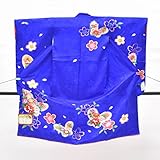 着物ひととき 七五三 3歳 女の子 着物 青 桜 鞠 ii3242a05 中古