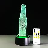 3dランプリモートコントロールビール形状Boy Girlsギフトアクリル夜ライト家具装飾カラフルな7色変更テーブルLED照明デスクアクセサリー