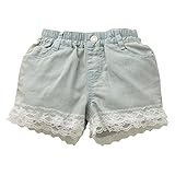 西松屋 [EFD] 無地裾レースデニムホットパンツ 【110cm・120cm・130cm・140cm】　130