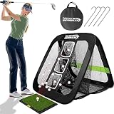 BAYINBULAK 2 in 1 Golf Practice Net for Garden Driving 2.5'×2.5' Chipping Game Accessories Men Gift