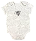 Stephan Baby Snapshirt-Style Pin Dot Diaper Cover with Embroidered Elephant, Cream, 3-6 Months by St