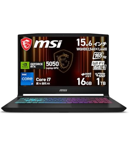Windowsアクセサリー MSIRTX4060 Katana-15-B12VFK 15.6/Core i7 MSI ゲーミングノートPC Katana 15 B12V - GeForce RTX 40