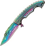 Boker 01LG318 Rainbow Mermaid Folding Knife with 440A Stainless Steel Blade, 3-1/4", Magnum [並行輸入品]