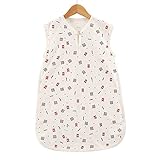 Petit Bella 4重ガーゼ スリーパー ベスト 寝袋 パジャマ ベビー 子供 赤ちゃん 夏用 コットン 綿 薄手 ボタン開閉式 出産祝い ギフト プレゼント (M（身長95cm以下）, タイプ