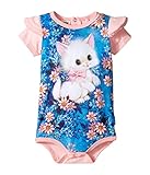 [ロックユアベイビー] Rock Your Baby レディース Retro Kitten Short Sleeve Bodysuit (Infant) ワンピース Pink 3-6 Months (