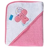 Luvable Friends Umbrella Animal Hooded Towel - Woven Terry, Pink by Luvable Friends