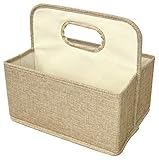 天馬 ハンドル付小物ボックス 幅30×奥行22×高さ27cm PRX 布製キャリーボックスM ライトブラウン