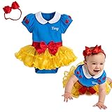 白雪姫 コスチューム ドレス ボディースーツ ヘアバンド付き ベビー 女の子 (米国サイズ9-12M (日本70-80cm)) [並行輸入品]