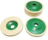 (akindou) フェルトディスク フェルトバフ 100mm 肉厚9mm 金属研磨 鏡面加工 (粗目パフ 5枚)