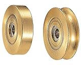 ヨコヅナ 440Cベアリング入 真鍮戸車 車のみ(36mm・丸型) 2112
