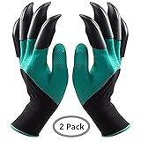 植栽手袋 バラ手袋　園芸用手袋　ガーデングローブ　爪付き　掘りと植栽用防刃グローブ　耐久性　園芸用具 ガーデニング用手袋 防水作業用手袋　フリーサイズ　1ペア(各手の爪)