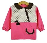 【SEBLES】 ベビー キッズ スモック エプロン 後ろ ボタン スカーフ風 幼稚園 0歳 ～ 3歳 全17種類 サイズ 80 90 100 110 クロスセット (Ｉタイプ,80)