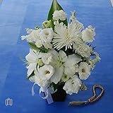 お供え 花 アレンジメント『AB』弔電 家族葬の花 フラワー 生花 ユリ 供花 16時〆即日発送可能(日曜除く),白（49日までは白が無難です）