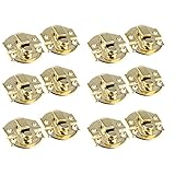 SM SunniMix 12個　合金　ボックス　バックル　木製ボックス　ロック　耐久性　全2色選択 - 黄