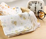 30 x 100 %の綿のベビーガーゼ正方形のタオル