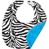 Minky Bibs - Zebra/Turquoise - by Threadart by Threadart