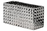 Urbanトレンド28811セラミックWide Rectangular花瓶LG Dimpled Polishedクローム仕上げシルバー