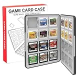 MOXCAHER 3DS ソフトケース 3DS/DS/2DS対応 24枚収納 ソフト整理収納盒 防塵保護 持ち運び便利 (黒, 24枚収納)