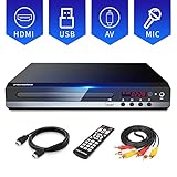 Sandoo DVDプレーヤー DVD/CD再生専用モデル HDMI端子搭載 CPRM対応、録画した番組や地上デジタル放送を再生する、USB、Mic対応、AV / HDMIケーブルが付属し、テレビに接続できます、リモコン、日本語説明書付き 【メーカー18ヶ月保証】MP2206