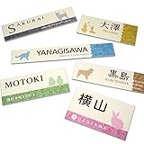 マグネットプレート表札 カジュアルリゾート（基本サイズ・60平方cm） タテ・ヨコの長さ指定できます。＋拡張チケット（必要枚数）で最大25cmｘ12cmまで製作可能
