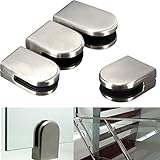 ILS - 6-12mm Stainless Steel Glass Clamp Bracket Holder for Window Balustrade Handrail
