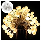 LED ボールライト ストリングライト イルミネーションライト 防水 電池式 かわいい 電飾 クリスマス ハロウィーン 飾りライト DIY 気分転換 デコレーション LEDライト 5M 40LED ウ