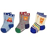 ミキハウス ホットビスケッツ(MIKIHOUSE HOT BISCUITS) HBソックス3足パック (11cm-19cm) 11-13cm ブルー