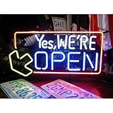 ネオンサイン イエス ウィーアーオープン Yes.WE'RE OPEN ネオン管 ネオンライト 店舗照明 ガレージ アメリカン雑貨