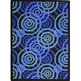 Joy Carpets Kid Essentials Dottie Teen Area Rugs 46-Inch by 64-Inch by 0.36-Inch Sapphire [並行輸入品]