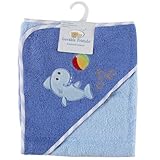 Luvable Friends Underwater Animals Hooded Woven Terry Baby Towel, Blue by Luvable Friends