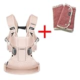 【サッキングパッドセット】BabyBjorn（ベビービョルン） ONE+ Air パウダーピンク+ 今治サッキングパッド プラムフラワー