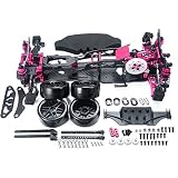 MORLORDY 合金メタル&カーボンファイバーRCカーシャーシフレームキット 3Racing Sakura D5 MR 1/10 RCフラットロードドリフトカーアップグレードパーツ用