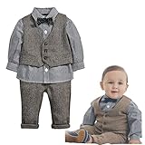 Goodparty ベビーフォーマル 子供服スーツ 蝶ネクタイ付き カバーオール 入園式 結婚式 七五三 4点セット(90cm)