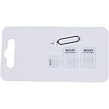 noosy Nano SIM MicroSIM 変換アダプタ For iPhone 5 4S 4 ナノシム→SIMカードorMicroSIM MicroSIM→SIMカード+ SIMピン 4点セット (ホワイト)