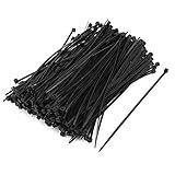 uxcell　ケーブルタイ　ジップワイヤーストラップ　セルフロック　プラスチック　ネットワーク　ブラック　147mmx3mm　300本入り