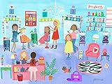 Oopsy Daisy Beauty Shop Stretched Canvas Wall Art by Jill Mcdonald, 24 by 18-Inch [並行輸入品]
