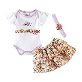 Mud Kingdomベビー　女の子　フレア　半袖ロンパース　小柄スカート　カチューシャ　3点セット　キッズ服　夏　18M