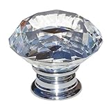 GlideRite Hardware 9054-CR-40-10 Clear K9 Crystal diamond Shape large Cabinet Knobs 10 Pack [並行輸入品]
