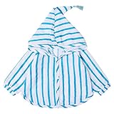 MYDABABY キッズ 日焼け止め 子供 ガーゼ 冷房対策 エアコン 室内 長袖 好評 軽量 薄手 安心な綿100% (青いストライブ 70)