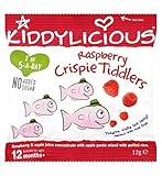 Kiddylicious Raspberry Crispie Tiddlers 12 Months+ 12g (Pack of 2) - KiddyliciousラズベリーCrispieのTiddle