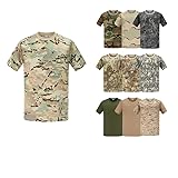[YAYAMIYA] 迷彩柄 半袖 戦闘服Tシャツ【UVカット 伸縮・吸汗・速乾素材で快適】 迷彩服 戦闘服 パワーストレッチ アンダー シャツ スポーツ ウェア tシャツ タクティカル ミリタリー 半袖 コットン 男女兼用 (ジャングル, L) [並行輸入品]