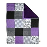 Grape Expectations Multi-Patched Receiving Blanket Purple Baby Boy or Baby Girl by Trend Lab [並行輸入品]