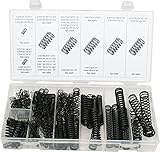 Swordfish 32030 Oxide Finish Steel Compression Spring Assortment, Black, 114 Peice [並行輸入品]
